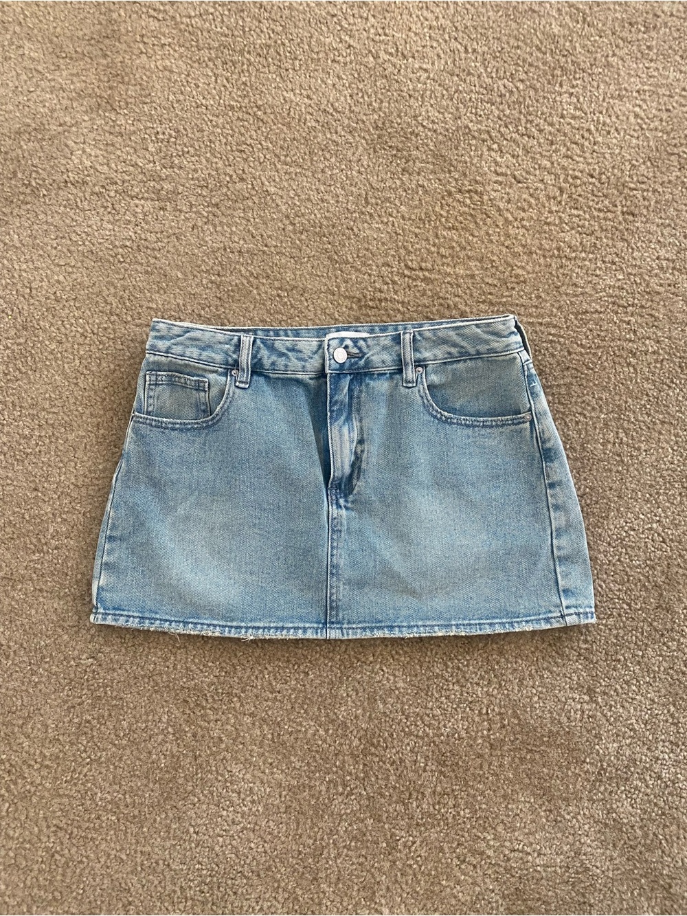 PacSun Light Wash Denim Mini Skirt Size 30